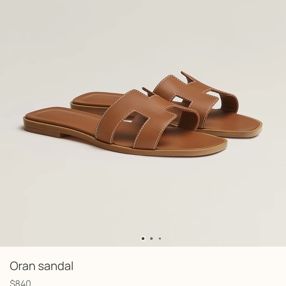 Brown Leather Sandals - authentic/ real- purchased at Hermes store